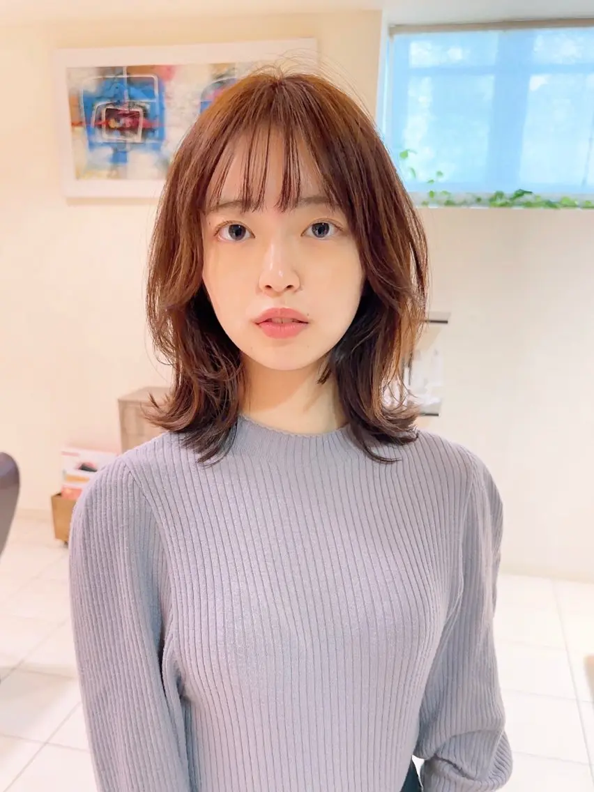 ミディアム くびれヘア 永野 良一のヘアスタイル