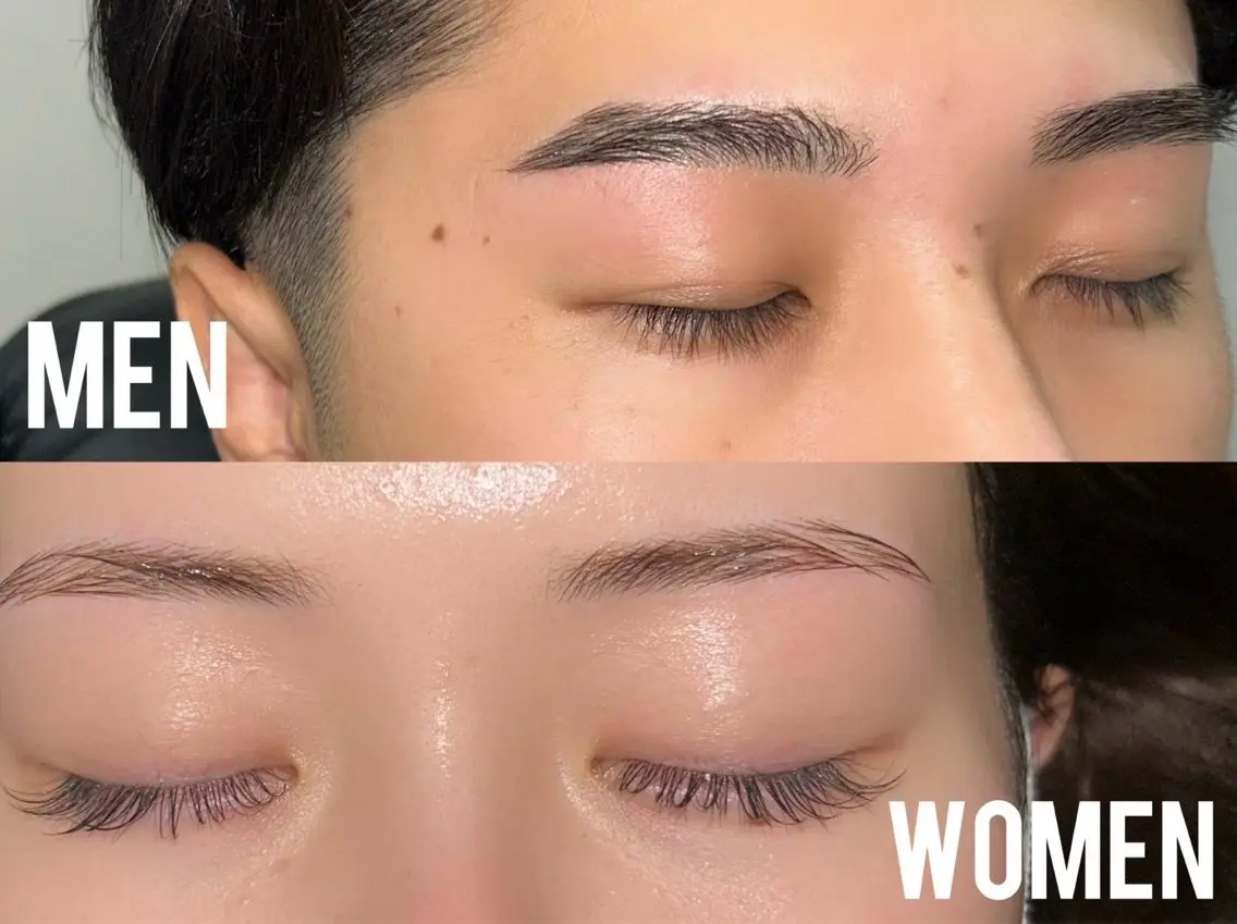 美眉アイブロウWAX+間引き+眉メイク仕上げの写真