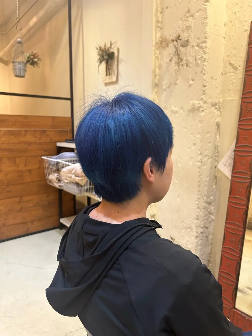 カラー ブルーカラー ダブルカラー ネイビーカラー ヘアカラー 🪴 Rimi🪴のヘアスタイル