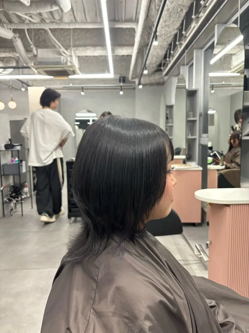 ショート パーマ 縮毛矯正 小林蒼太 梅田モデル募集のヘアスタイル