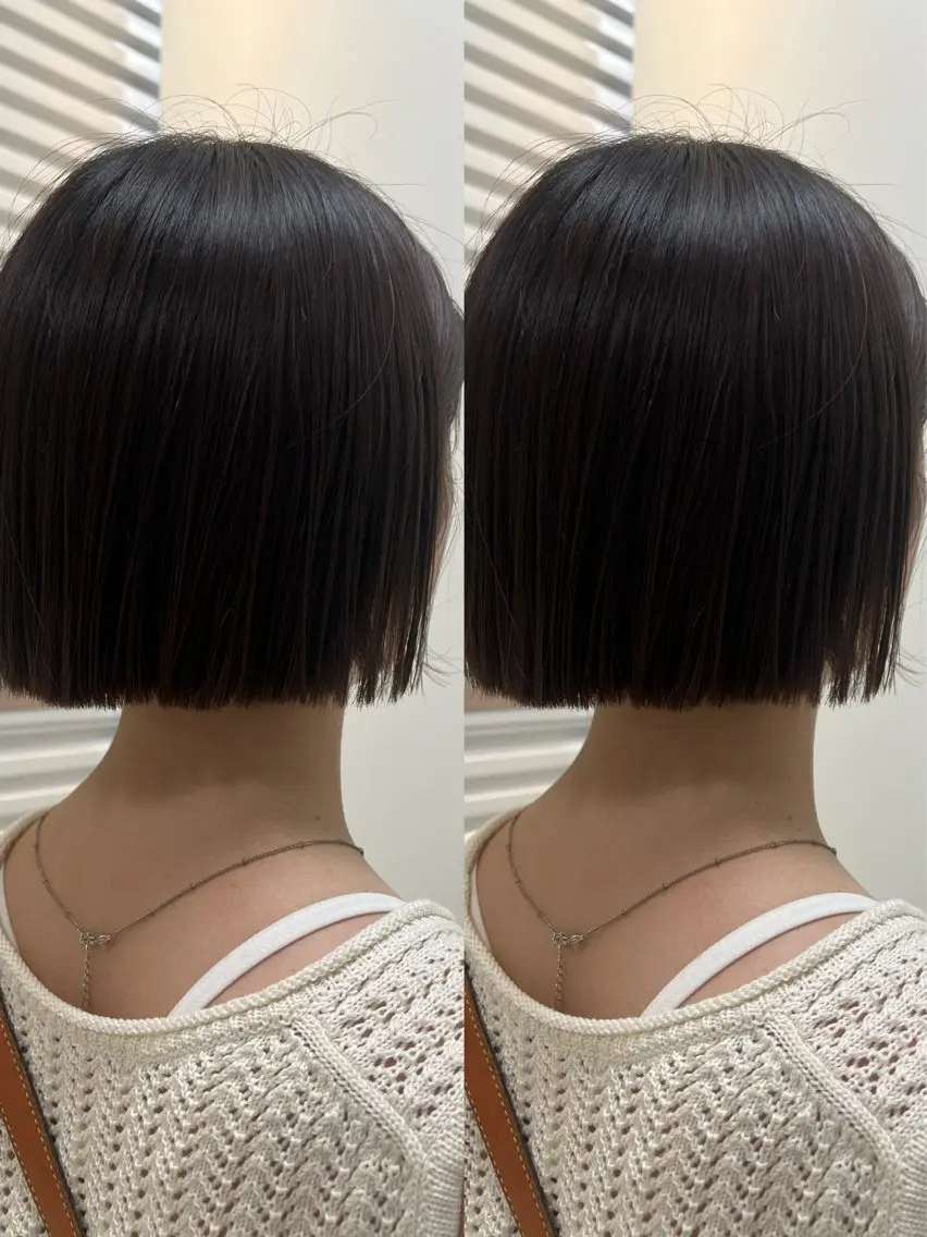 【🪽寒色系透明感が好きな方へおすすめ🪽】寒色系透け感のカラー✖️タッセルボブ✖️ケアトリートメント🧴の写真
