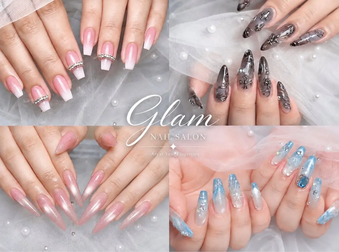 ネイル エツメ💅 長さ出し🎀デザインのネイルデザイン
