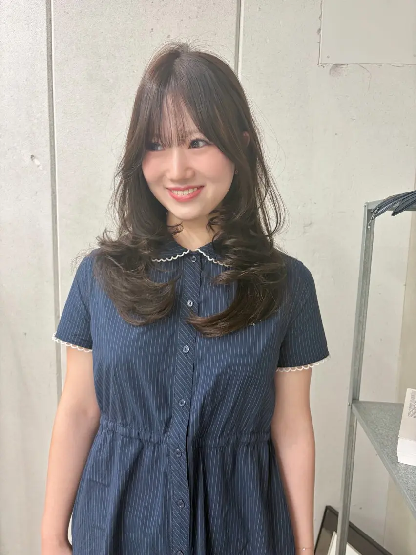 ロング カラー グレージュ ヘアカラー 多幸感ヘア ゆほこのヘアスタイル