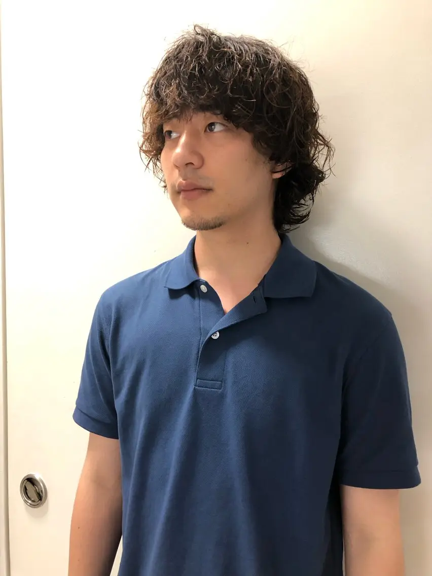 パーマ ヘアアレンジ メンズ マッシュウルフ マッシュ メンズパーマ 波巻きパーマ メンズウルフカット カット パーマ トリートメント ヘアセット メンズ特化✂️栗原 侑也のヘアスタイル