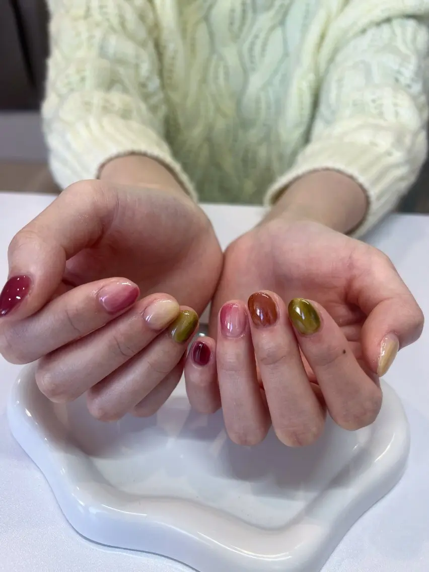 ネイル NAGISA🧁🎀 持ち込み⌇パラジェルのネイルデザイン