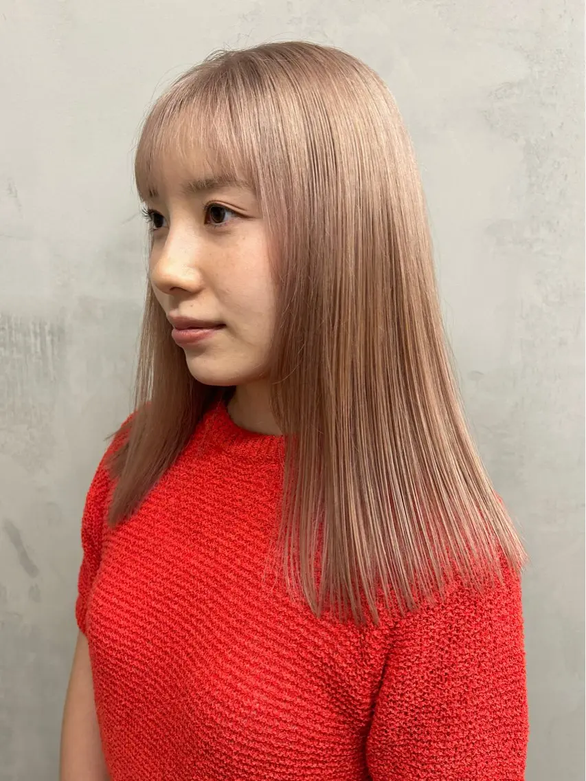 ロング カラー カット ヘアカラー トリートメント Haru/THREE …by velvetのヘアスタイル