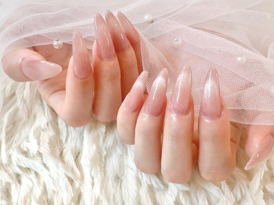 オフなし💎チップ長さだしマグネットorフラッシュワンカラー(一色のみ、色追加+500、長さだしオフ+1500円)の写真