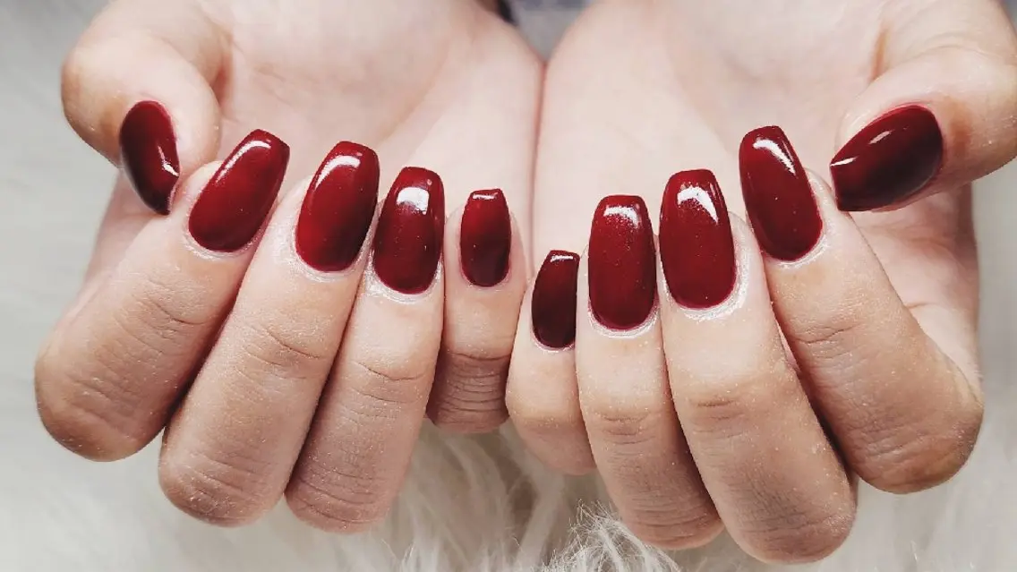 ネイル ボルドー ワンカラーネイル T's nailのネイルデザイン
