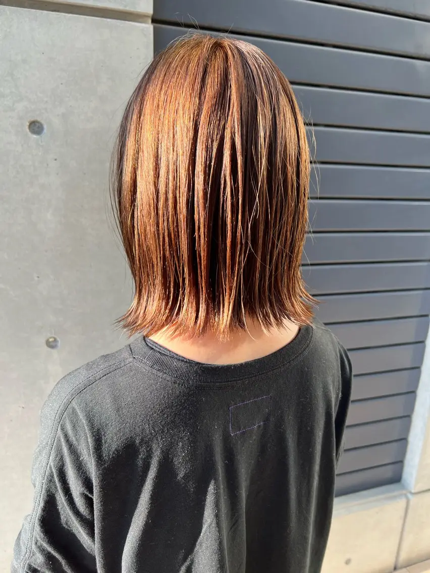 ミディアム カラー ベージュカラー 透明感カラー ボブ カット ヘアカラー IKU顔周りレイヤー /ボブ/透明感カラーのヘアスタイル