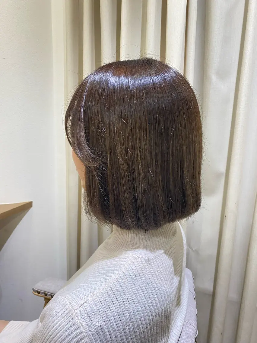 ミディアム カラー ブラウンカラー ナチュラルブラウン タンバルモリ カット ヘアカラー 韓国ヘア・カラー 🩵SHIZUKUのヘアスタイル