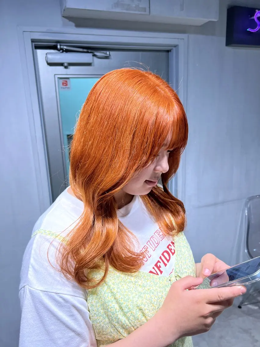 ロング カラー ヘアカラー トリートメント NANAMI🩵 大人可愛い韓国ヘアのヘアスタイル