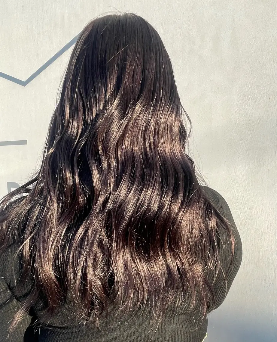 ロング カラー ラベンダーカラー シルバー 松村 友里圭のヘアスタイル