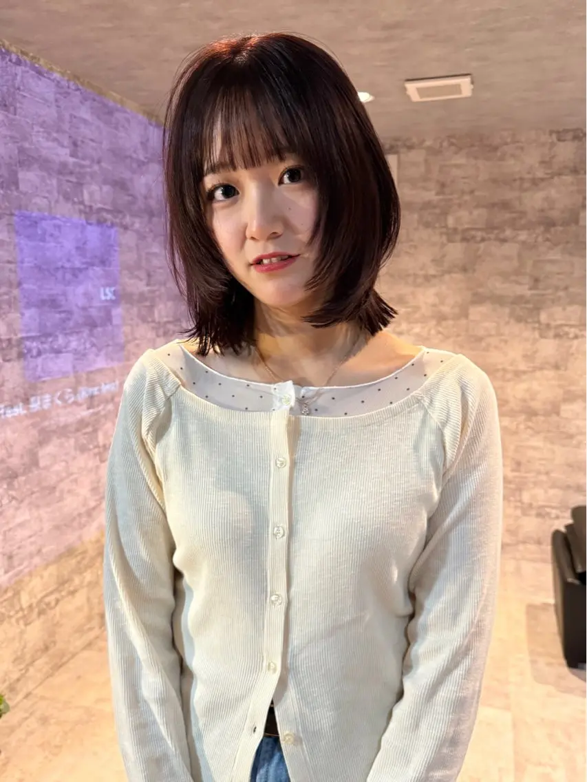 ミディアム カラー カット ヘアカラー トリートメント mai / linoah˚✧のヘアスタイル