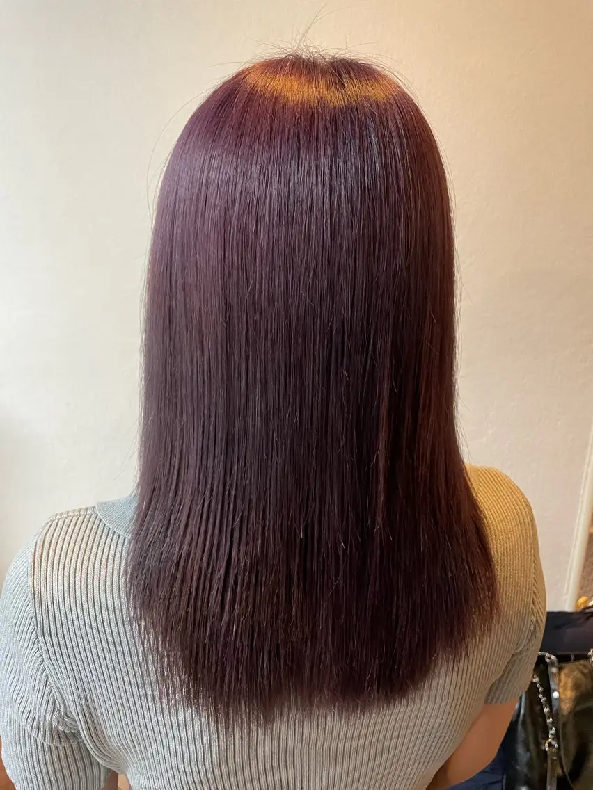 セミロング カラー アッシュ ラベンダーカラー ラベンダーアッシュ 💜Rebre** Mayu💜のヘアスタイル
