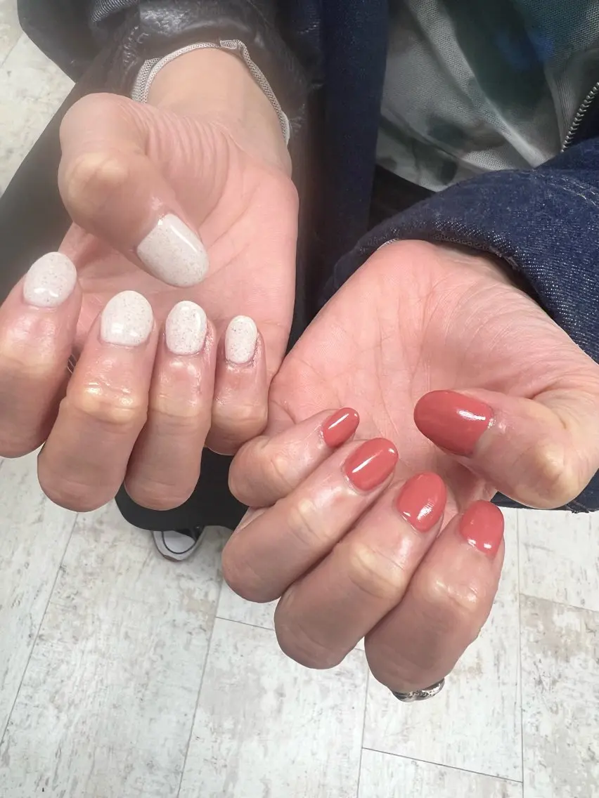 ネイル ワンカラーネイル 吉田 里菜のネイルデザイン