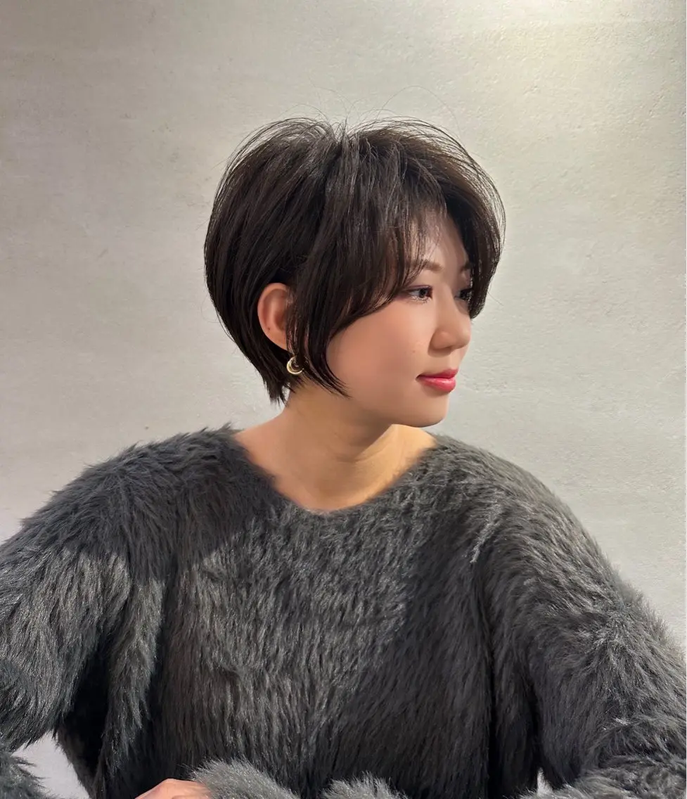 ショート 顔周りカット 似合わせカット ショートヘア 小顔カット 宮里 蓮生のヘアスタイル
