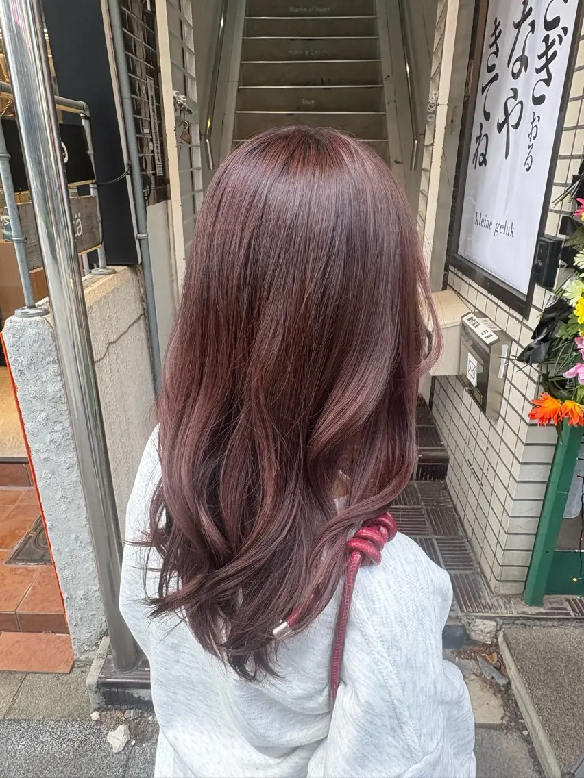 ミディアム カラー ボルドーカラー 🎀 yuzu 🎀のヘアスタイル