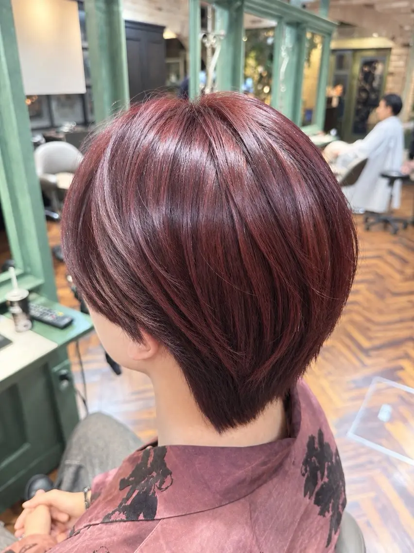 ショート カット ヘアカラー ケイジ✨透明感 /艶カラー✨のヘアスタイル