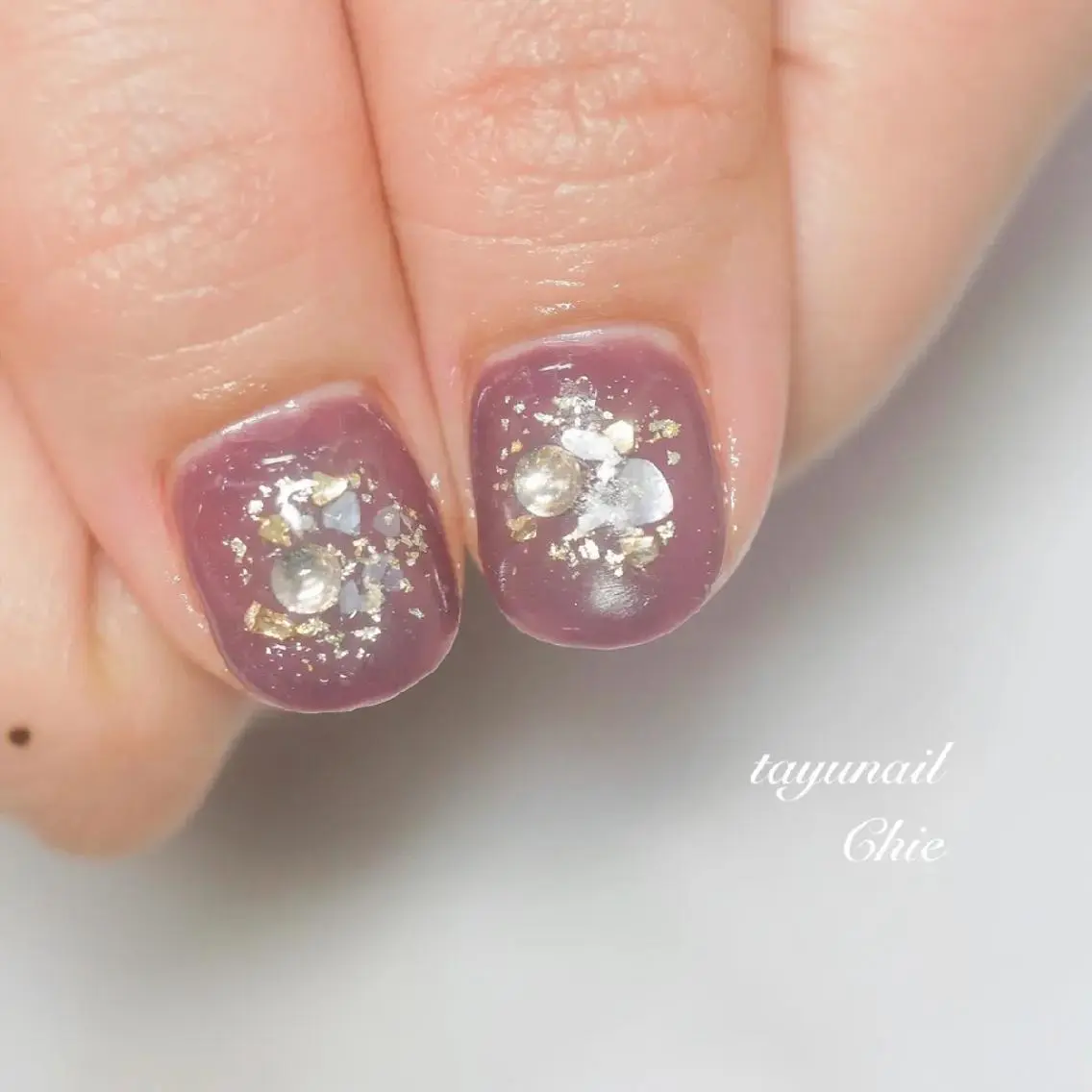 ネイル アートネイル ブルー ジェルネイル キラキラネイル パラジェル ネイルサロン 【たゆnail】のネイルデザイン