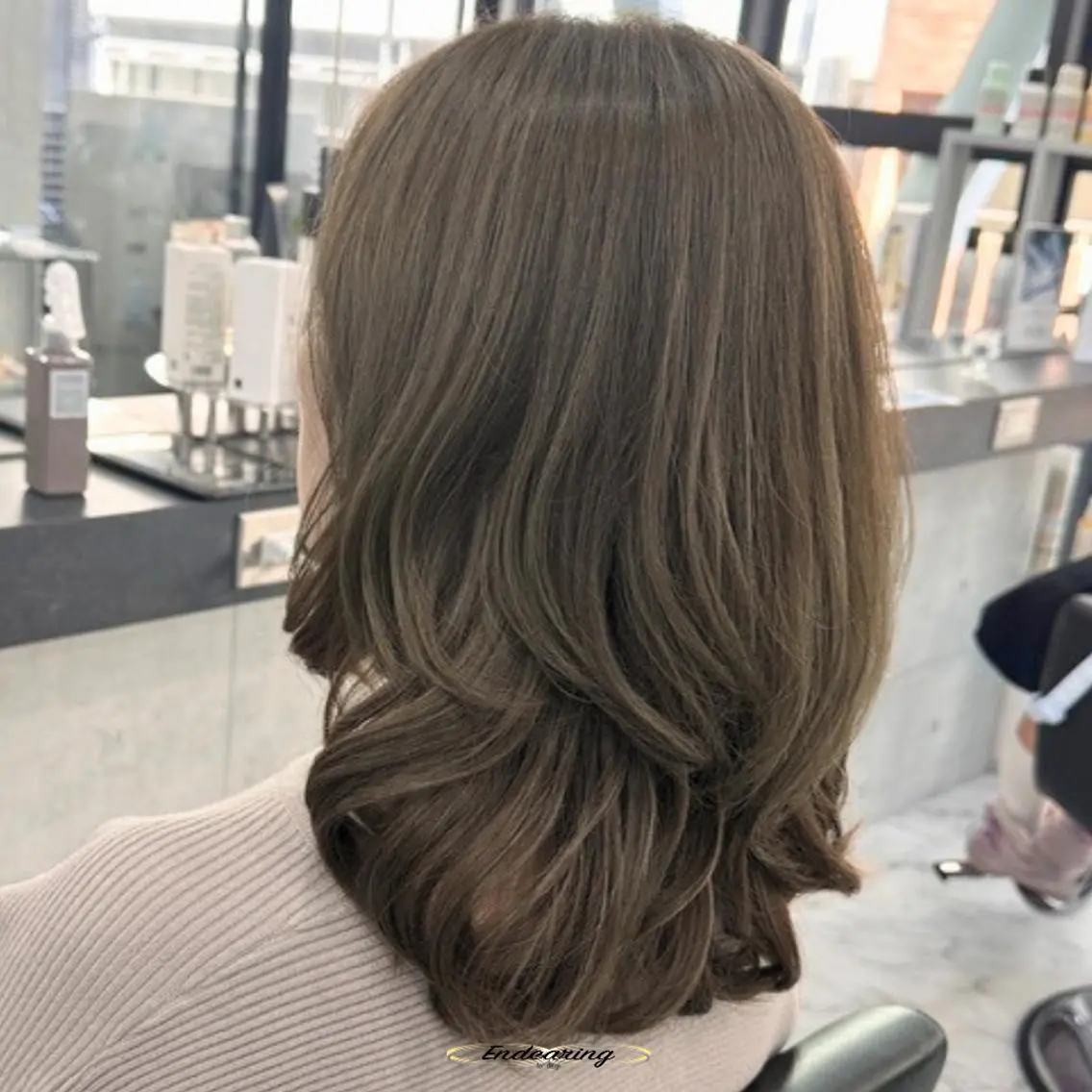カラー ベージュカラー 透明感カラー オリーブベージュ カット ヘアカラー Endearing 銀座/レイヤーカットのヘアスタイル