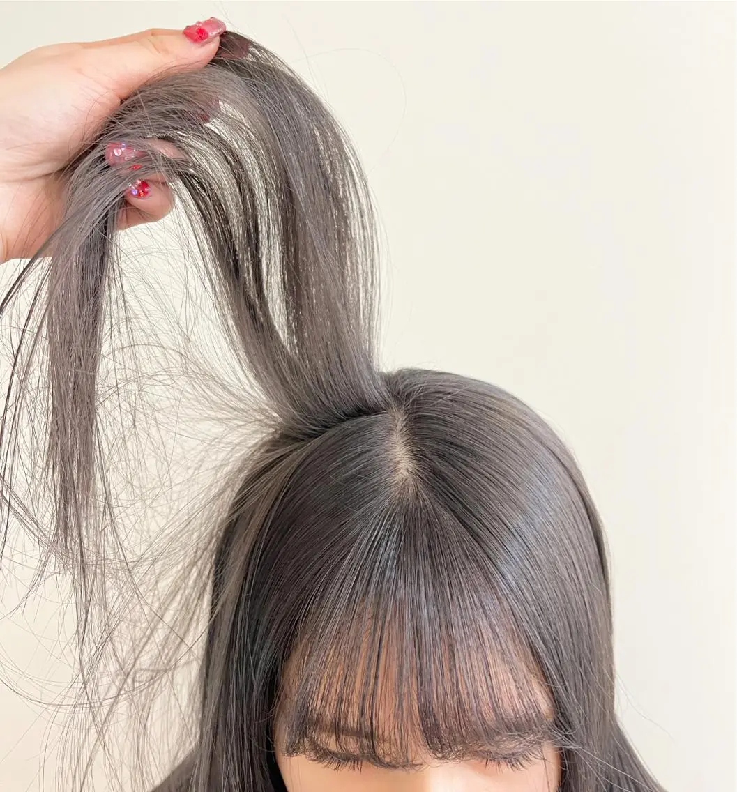 ミディアム カラー グレージュ 顔周りカット/透明感 カラー✂️MEIのヘアスタイル