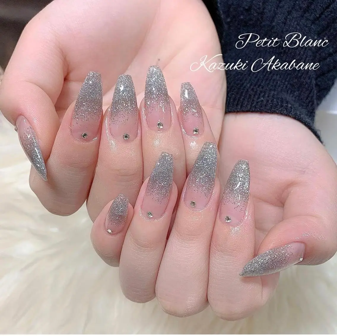 ■5,500円■ロングスカルプチュア(グラデーション)フリーエッジ1cmまでの写真