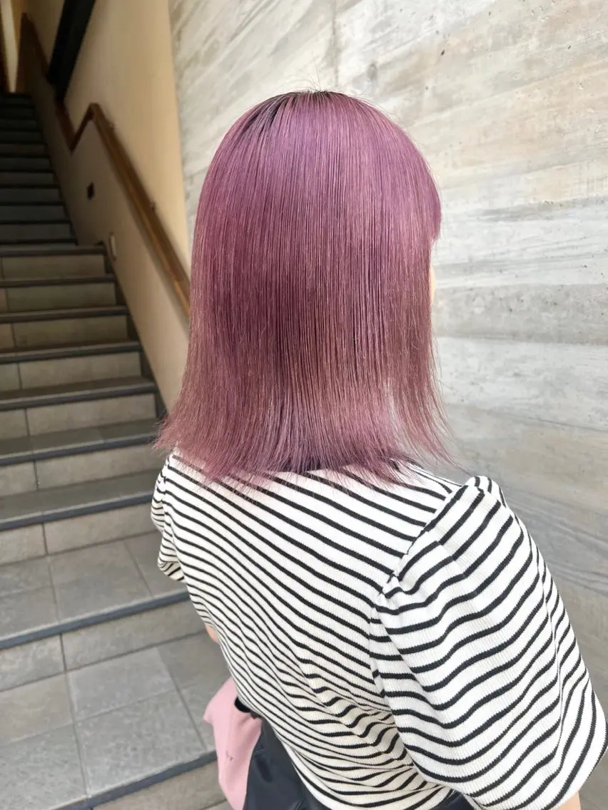 ロング カラー カット ヘアカラー NANO／ ブリーチ×レイヤーのヘアスタイル