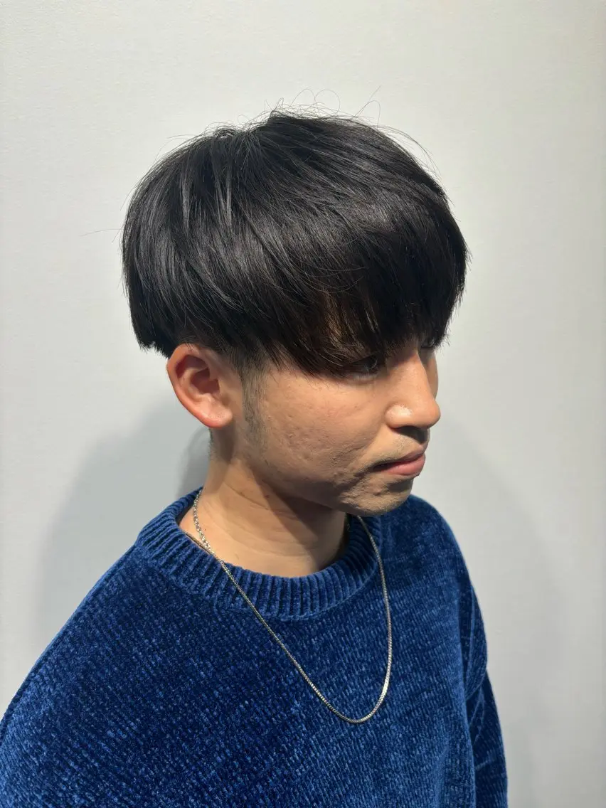 ミディアム メンズ 縮毛矯正 穐田 航のヘアスタイル
