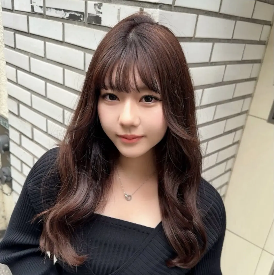 ミディアム ヘアカラー トリートメント 顔周りレイヤー/新宿 /モテ艶カラー/航介のヘアスタイル