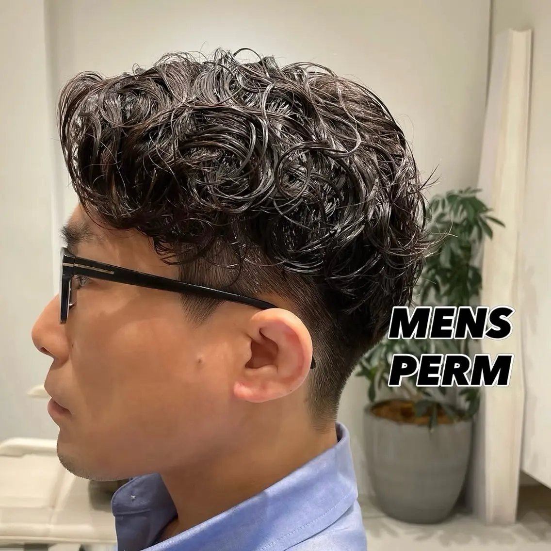 ショート パーマ メンズ 似合わせカットカラー ・パ—マ✨ちえのヘアスタイル