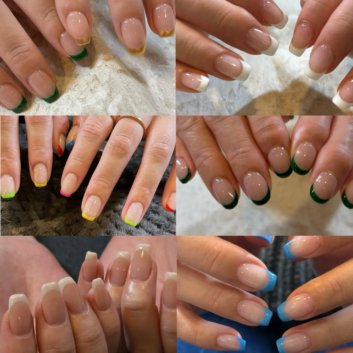 【ジェル】人気no.3🐨オフ込み🦖handフレンチネイルの写真