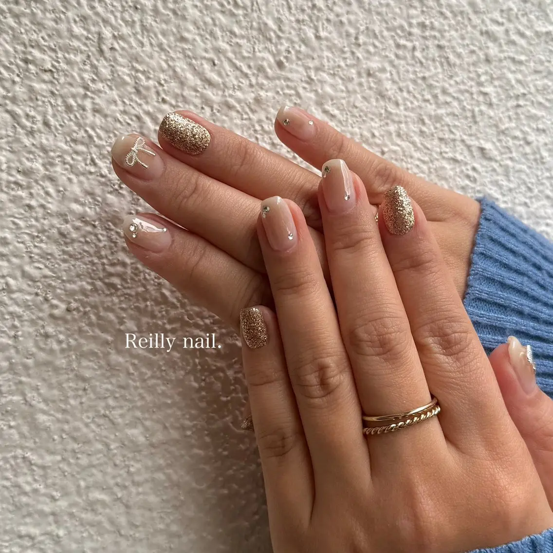 ネイル チークネイル クリアネイル フラッシュネイル フレンチネイル ジェルネイル Reillynail みさきのネイルデザイン