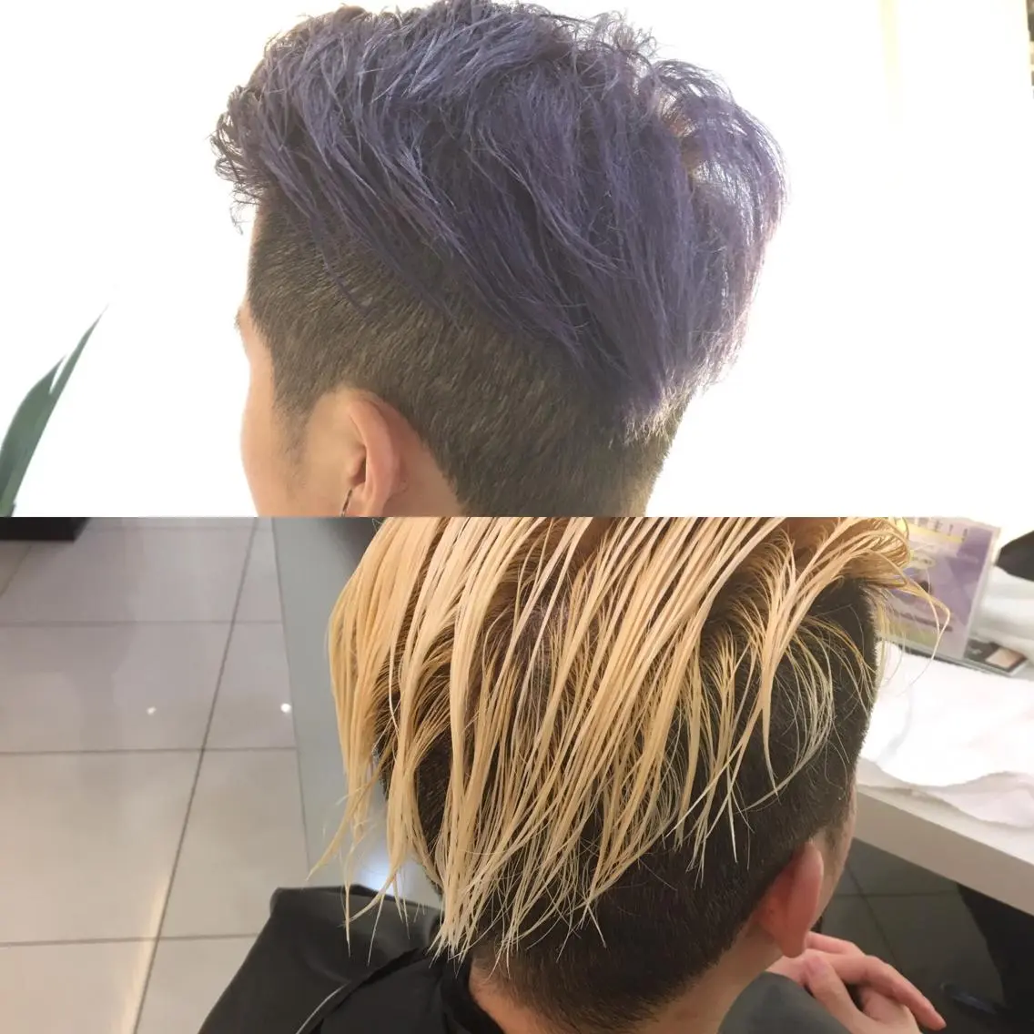 ショート カラー ブリーチ パープルカラー 広がり、まとまらない お悩み改善/ 中田のヘアスタイル