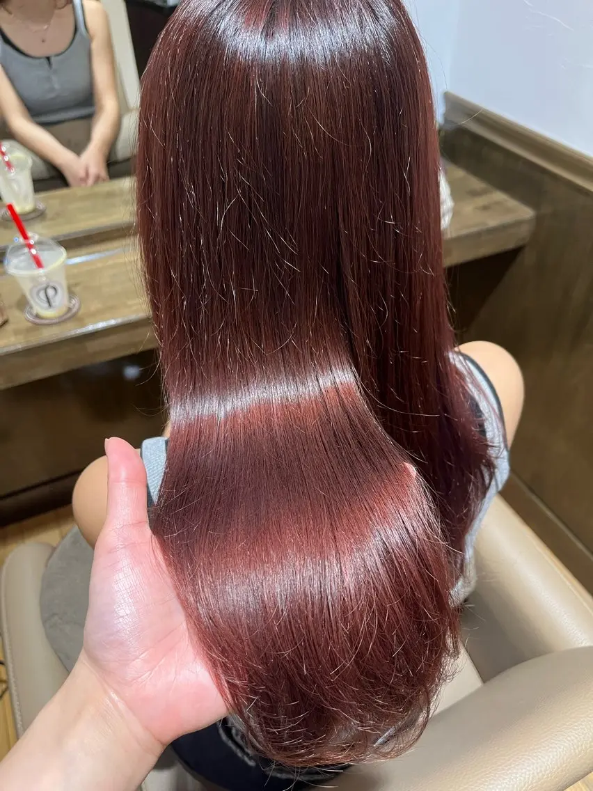 セミロング カット ヘアカラー ツヤ&透明感カラー 🩵かりんのヘアスタイル