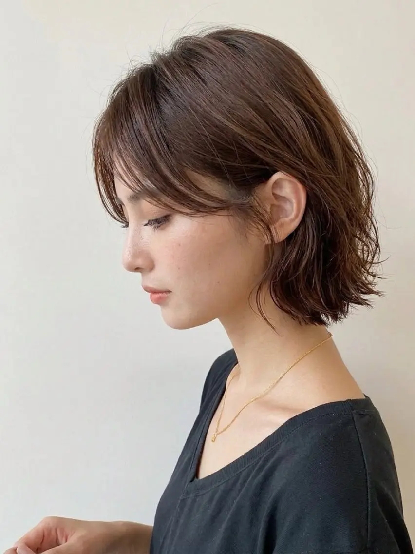 ミディアム カラー カット ヘアカラー EARTH天満橋店 橋本瞬/ヘアカラーのヘアスタイル