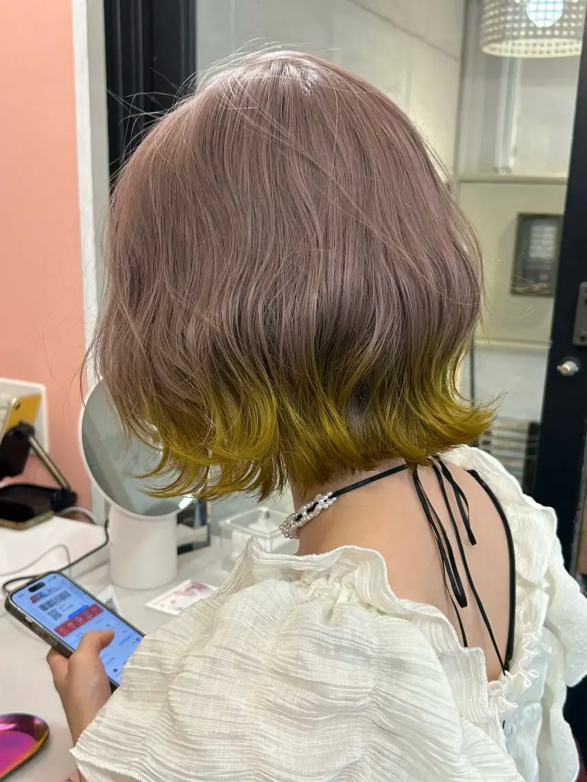🦋ケアブリーチ+ケアカラー＋スチームトリートメント🦋の写真