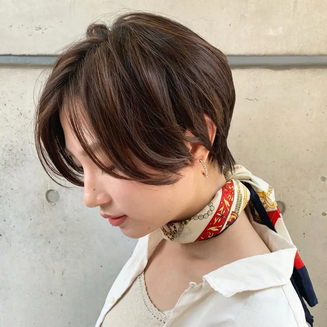 ショート ショートヘア 小顔カット 髪質改善 縮毛矯正/ レイヤー/銀座/本木のヘアスタイル