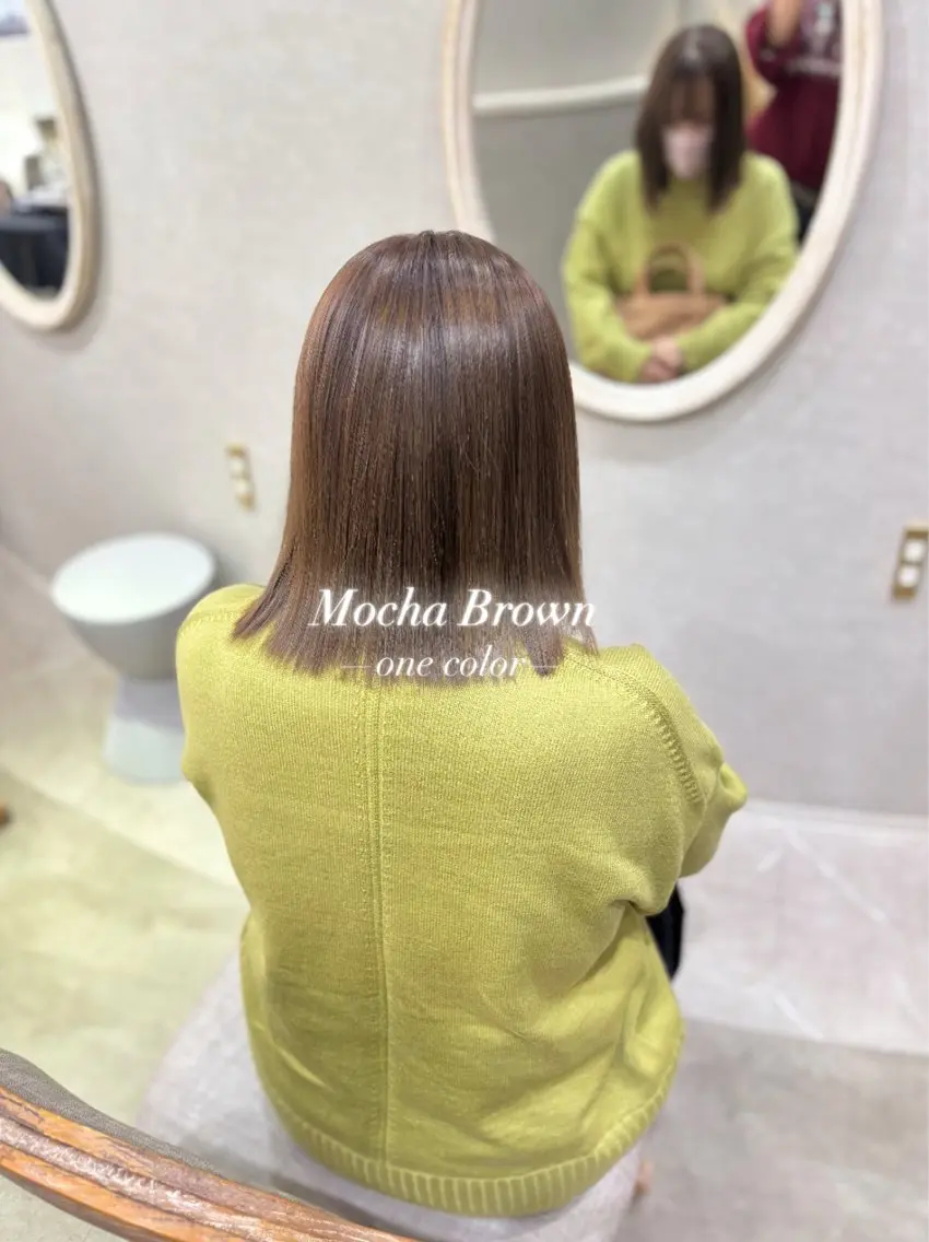 ミディアム カット ヘアカラー トリートメント 🫧aika/大宮 /暖色系カラー🫧のヘアスタイル