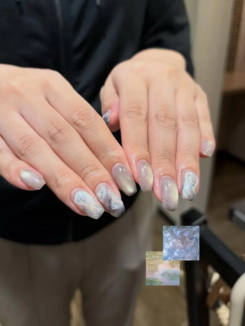 ネイル アートネイル フレンチネイル ジェルネイル 韓国ネイル 持ち込み ハンドネイル ANA.CHUO 本川越店舗のネイルデザイン