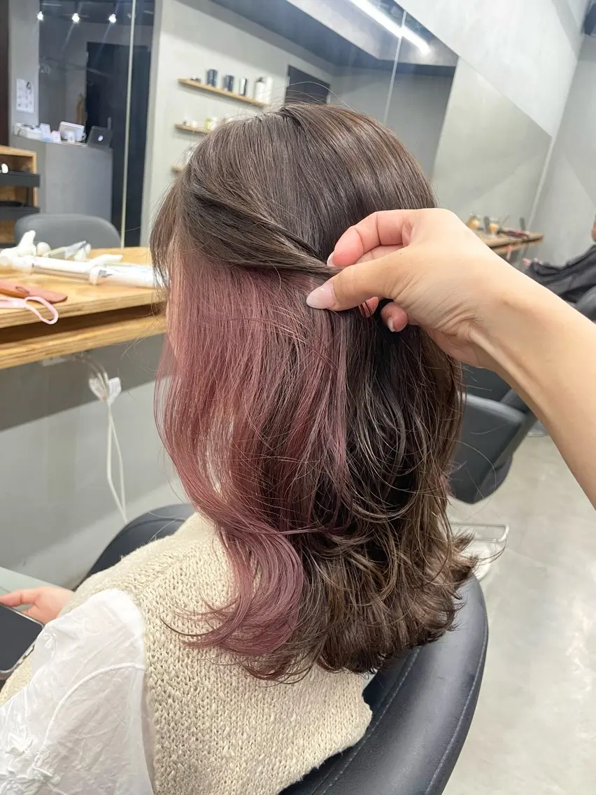 セミロング カット ヘアカラー トリートメント ひより /novusのヘアスタイル