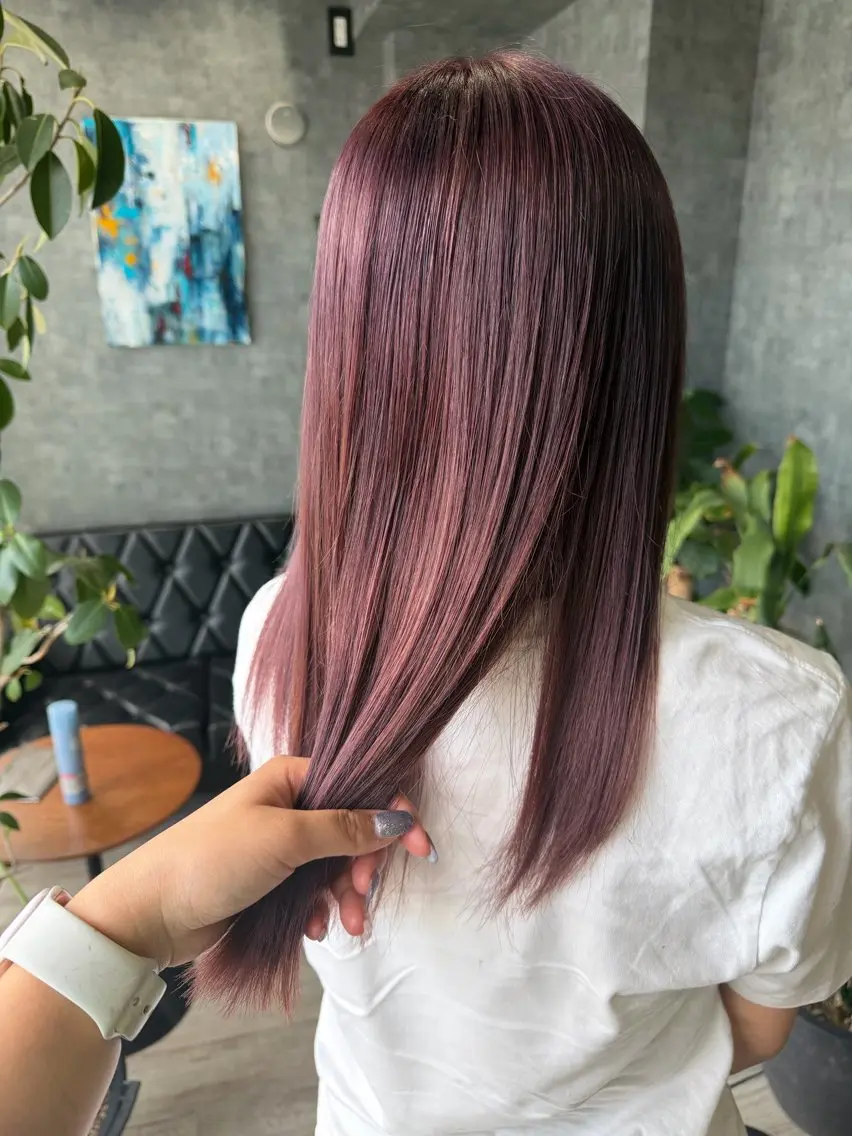 カラー glac 當田のヘアスタイル