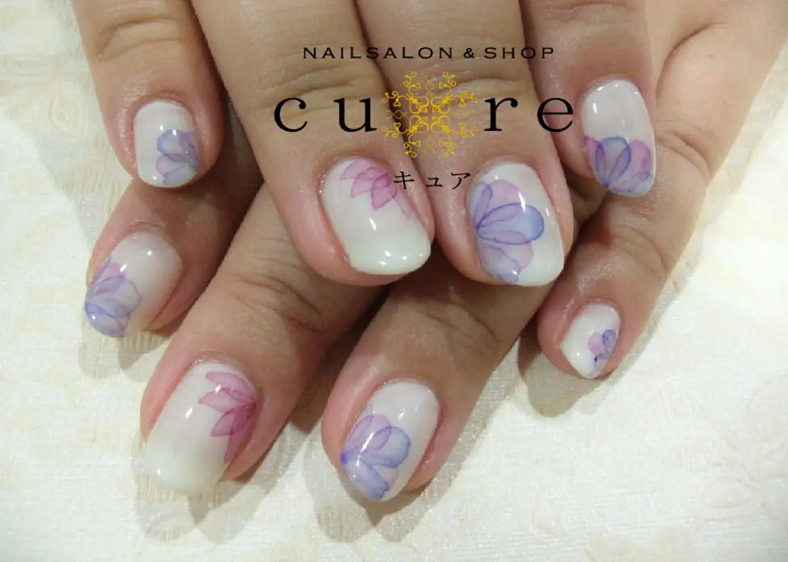 ミディアム ネイル アートネイル ネイルサロン Cureのネイルデザイン