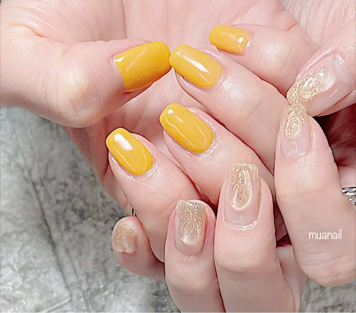ネイル キラキラネイル ぷっくりネイル 夏ネイル ハンドネイル mua nail mikiのネイルデザイン