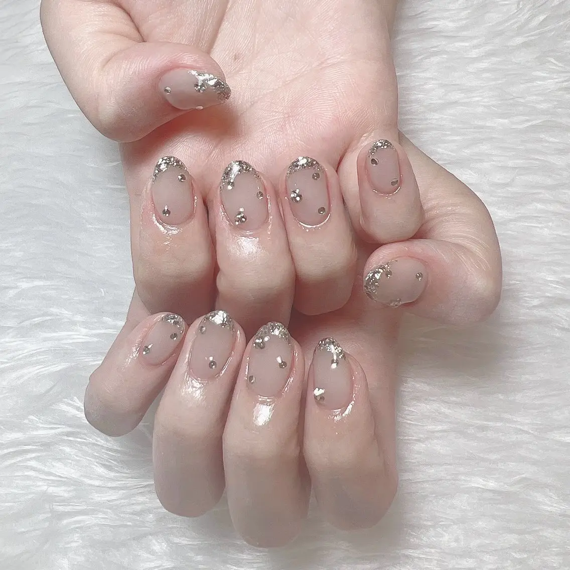 ネイル フレンチネイル ガラスフレンチ KANOネイリスト/ UNELMA天神のネイルデザイン