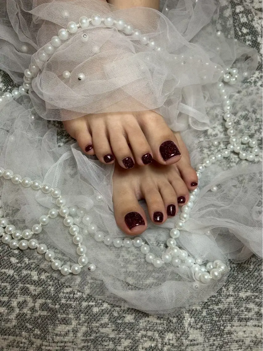 ネイル 長さ出し ジェルネイル 韓国ネイル ラメ(グリッター) マグネットネイル フットネイル D.d nail Tokoのネイルデザイン