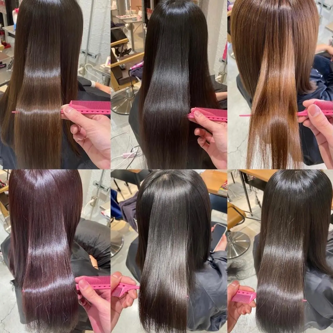 セミロング 縮毛矯正 トリートメント ORIKA 美容室のヘアスタイル