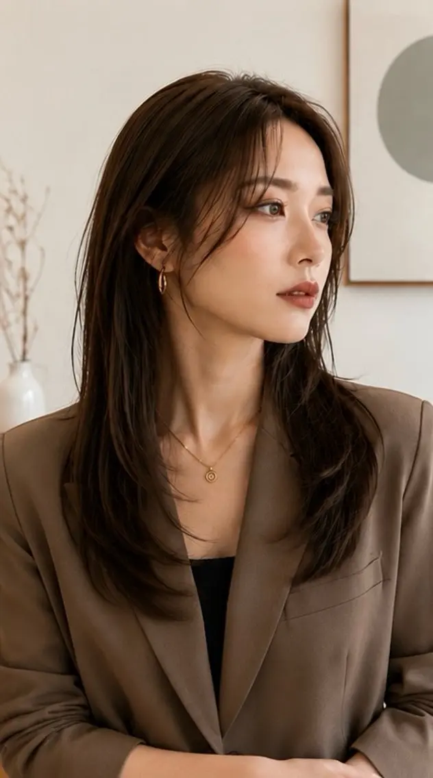 ロング カット ヘアカラー トリートメント Garden 浅草蔵前のヘアスタイル