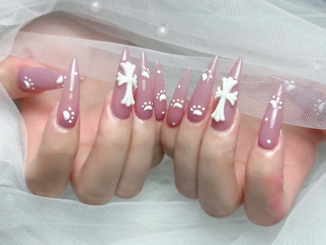 ネイル アートネイル 長さ出し ジェルネイル 韓国ネイル マグネットネイル ハンドネイル Cloudy Chan Nailのネイルデザイン