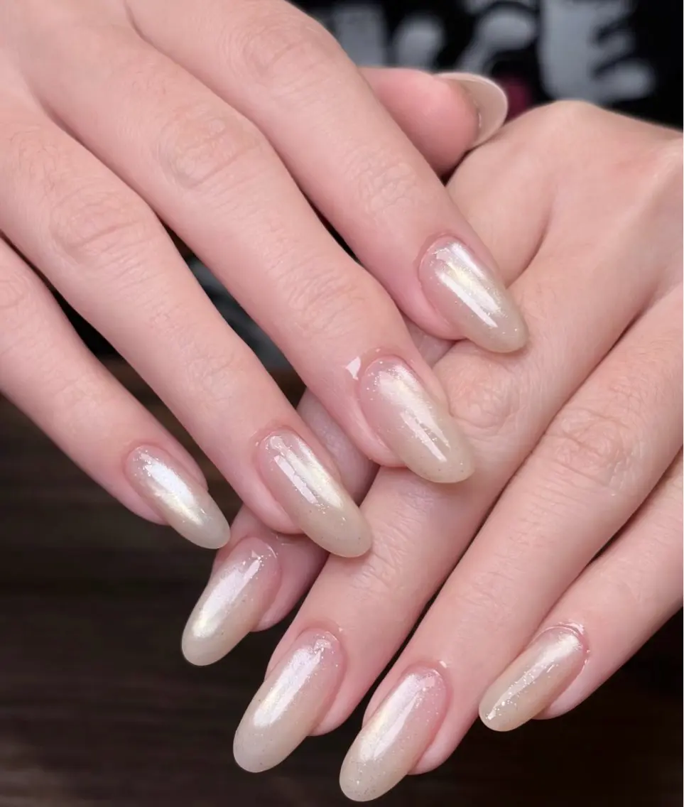 ネイル オーロラネイル 長さ出し フラッシュネイル フラワーネイル ホログラムネイル ハンドネイル 🎀 Ruruのネイルデザイン