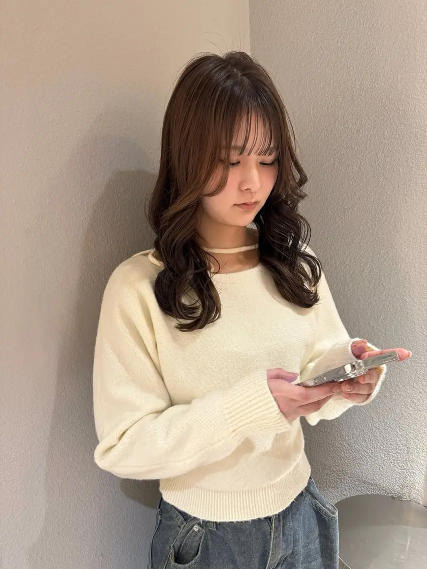 セミロング カット ヘアカラー 【天満1艶髪】潤艶/ 髪質改善🌹釣本竜哉のヘアスタイル